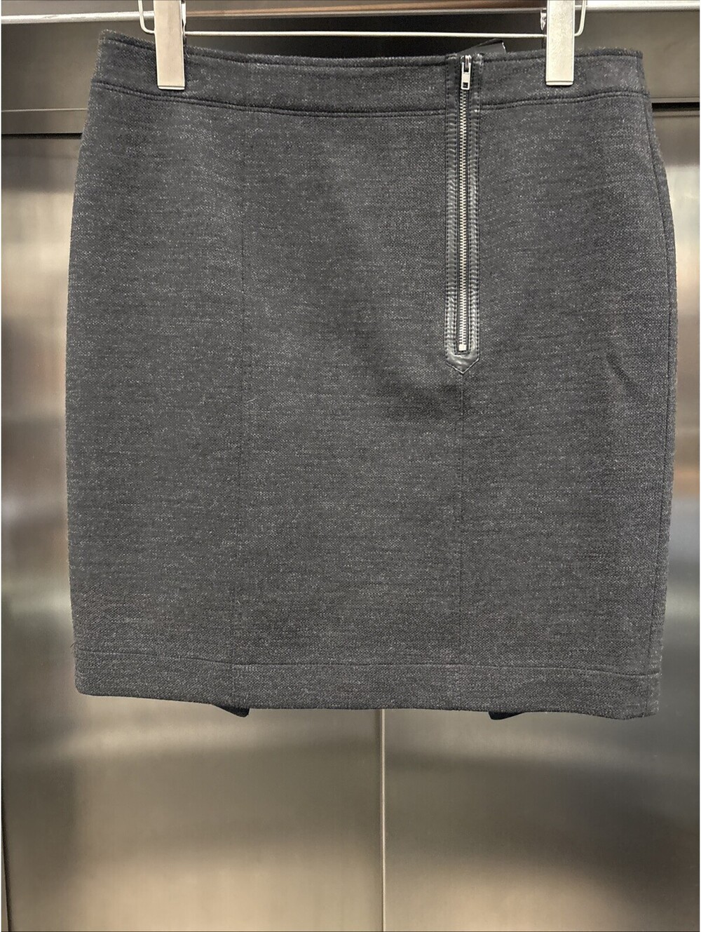 BURBERRY Brit Sz  10 / Grey Wool Twill Mini Skirt